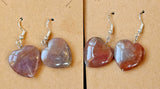 Ocean Jasper Crystal Heart Dangle Earrings ❤️🪸🌊