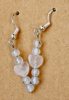 Rose Quartz Heart w/Dendritic Agate Accent Beads