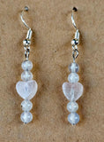 Rose Quartz Heart w/Dendritic Agate Accent Beads