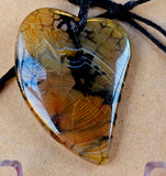 Snakeskin Agate Crystal Wonky Heart ❤️🐍🧡