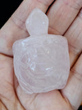 Rose Quartz Crystal Turtle Figurine 🐢🩷❤️