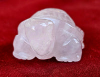 Rose Quartz Crystal Turtle Figurine 🐢🩷❤️