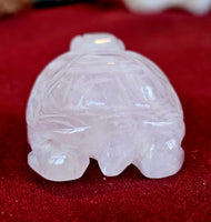 Rose Quartz Crystal Turtle Figurine 🐢🩷❤️