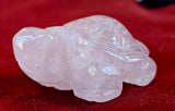 Rose Quartz Crystal Turtle Figurine 🐢🩷❤️