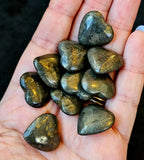 Solid Pyrite Crystal Mini Heart