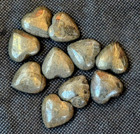 Solid Pyrite Crystal Mini Heart