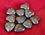 Solid Pyrite Crystal Mini Heart