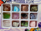 Assorted Semi Precious Stones Box - Set of 12