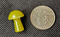 Yellow Serpentine Mini Crystal Mushroom 💚🍄💛