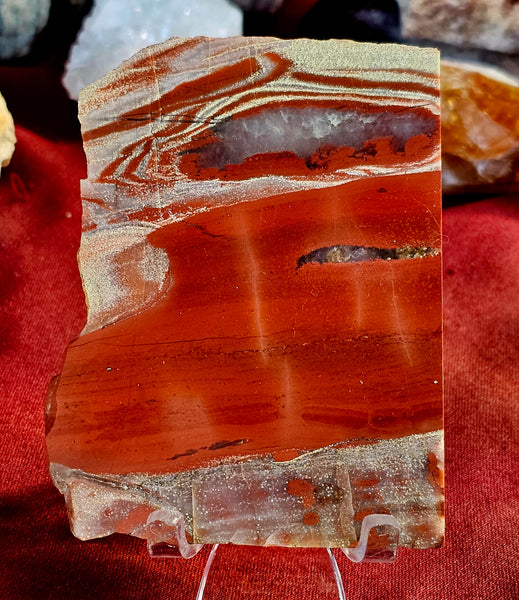 Lapidary Grade Koi Jasper Crystal Slab ❤️🐟🍥❤️