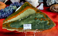 Lapidary Grade Gary Green Jasper Crystal Slab 💚💛