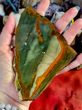 Lapidary Grade Gary Green Jasper Crystal Slab 💚💛