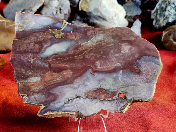 LG. Lapidary Grade Purple Cow Agate Crystal Slab 💜🐄💜