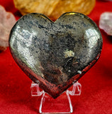 Solid Pyrite Crystal Puffy Heart 💰⚜️💛⛏️