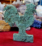 Green Jasper Rooster Carving🐓💚🐔