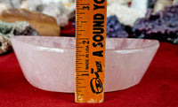 LG. Rose Quartz Crystal Crescent Moon Bowl 🌺🌹🌛