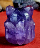 Purple Fluorite 9 Tails Figurine 🦊💜✨