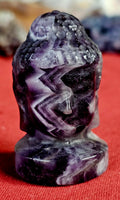 Chevron Amethyst Crystal Buddha Bust