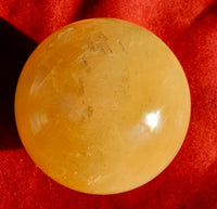 LG. Yellow Calcite Crystal Sphere 🟡🔮💛