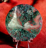 Moss Agate Crystal Disc