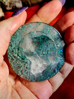 Moss Agate Crystal Disc