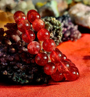 Gemmy Strawberry Quartz Crystal Bracelet 🍓📿💗