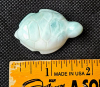 Grade AAA Plus Larimar Crystal Turtle Carving 🩵🐢🤍