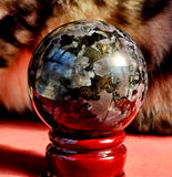 Indigo Gabbro Crystal Sphere 💜🔮🖤