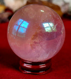 Aura Coated Rose Quartz Sphere 🔮🌸🌹
