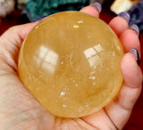 Yellow Calcite Crystal Sphere 🟡💛