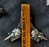 Triple Raven Skull Crystal Sphere Holder 💀🔮✨🐦‍⬛