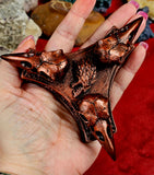 Triple Raven Skull Crystal Sphere Holder 💀🔮✨🐦‍⬛