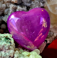 Mini Aura Coated Quartz Crystal Puffy Heart 💜💛💚💙🩷