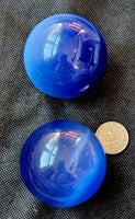 Cobalt Blue Cat's Eye Crystal Sphere 🔵🐈💙