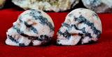 MD. Pink Zebra Jasper Crystal Skull