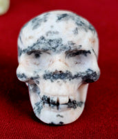 MD. Pink Zebra Jasper Crystal Skull