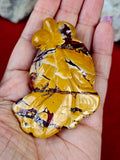 Mookaite Jasper Crystal Fancy Tail Telescope Goldfish Carving 💛🐟🧡