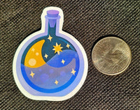 Moon Celestial Bottle Sticker 🌙🔮🌟