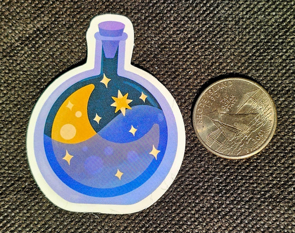 Moon Celestial Bottle Sticker 🌙🔮🌟