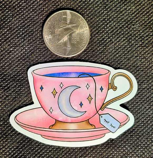 Celestial Teacup Sticker 🩷🍵🌌