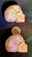 MD. Red Veined Jasper Crystal Skull ❣️💀🐖