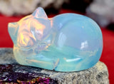 Opalite Sleeping Kitty Carving 😻😴