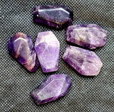 Chevron Amethyst Crystal Coffin