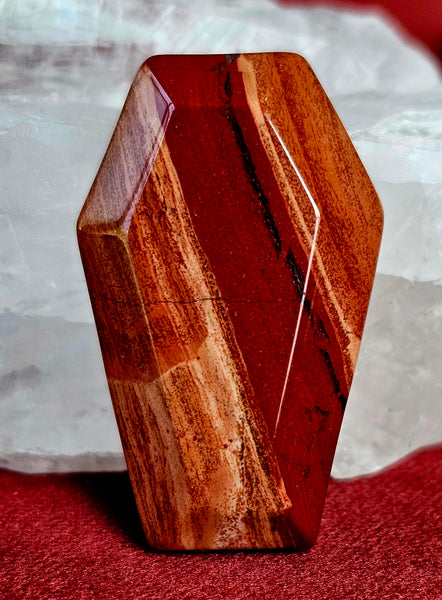 Red Jasper Mini Crystal Coffin Carving ⚰️