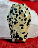 Dalmatian Jasper Mini Crystal Coffin Carving ⚰️