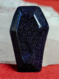 Blue Goldstone Crystal Mini Coffin Carving ⚰️