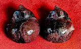 Arfvedsonite aka Fireworks Stone & Garnet Crystal Sleeping Kitty Crystal Carving 🐾😴😻