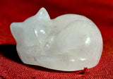 Clear Quartz Crystal Sleeping Kitty Carving 😻😴🐾