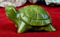 Nephrite Jade 'Grumpy' Crystal Turtle Carving 💚🐢✨