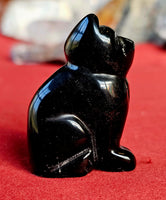 'Big Head' Black Obsidian Crystal Cat Carving 😻🐈‍⬛🖤